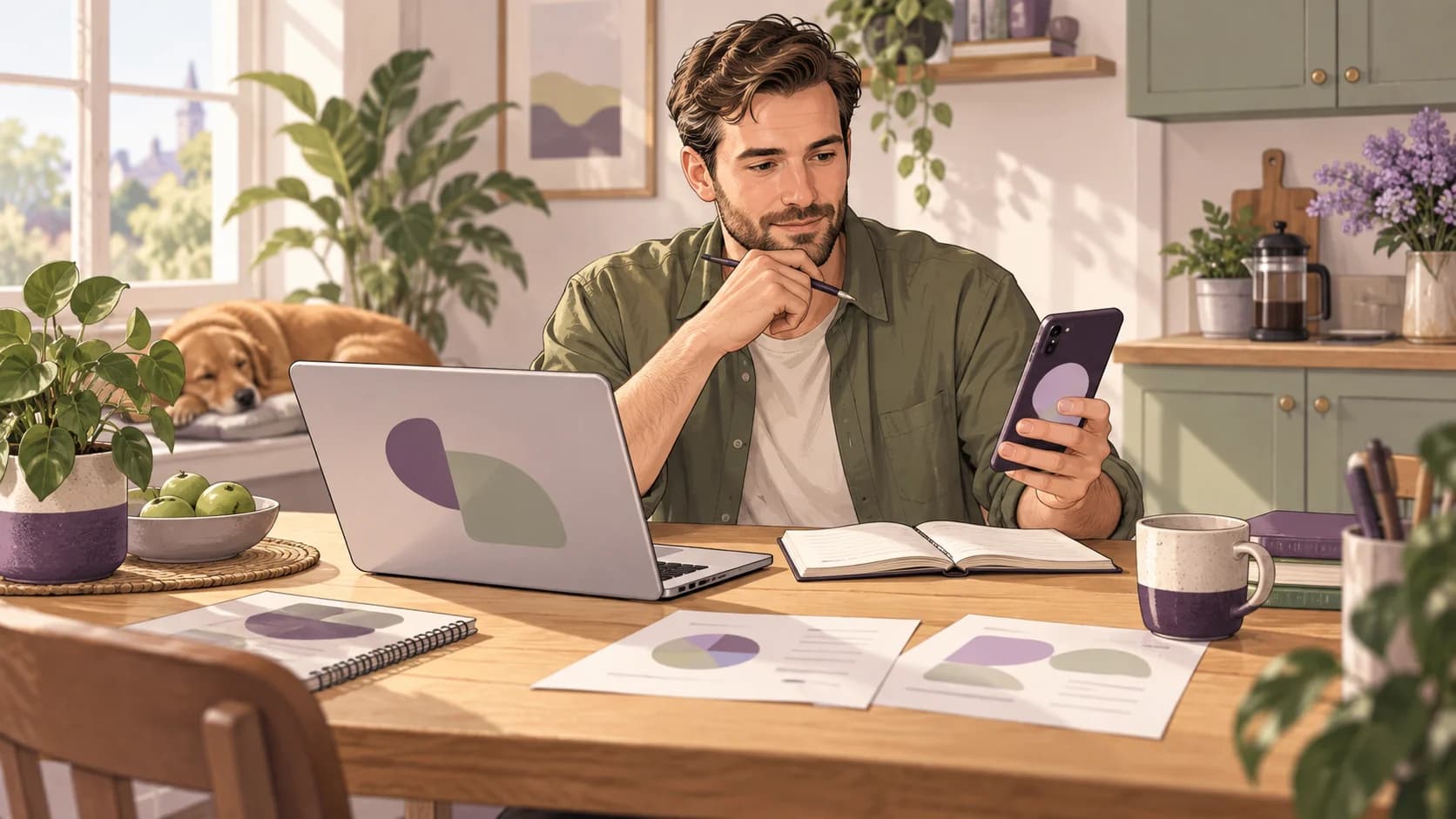 Editorial illustration: Avona and Pie Tax: choosing a modern tax-software workflow