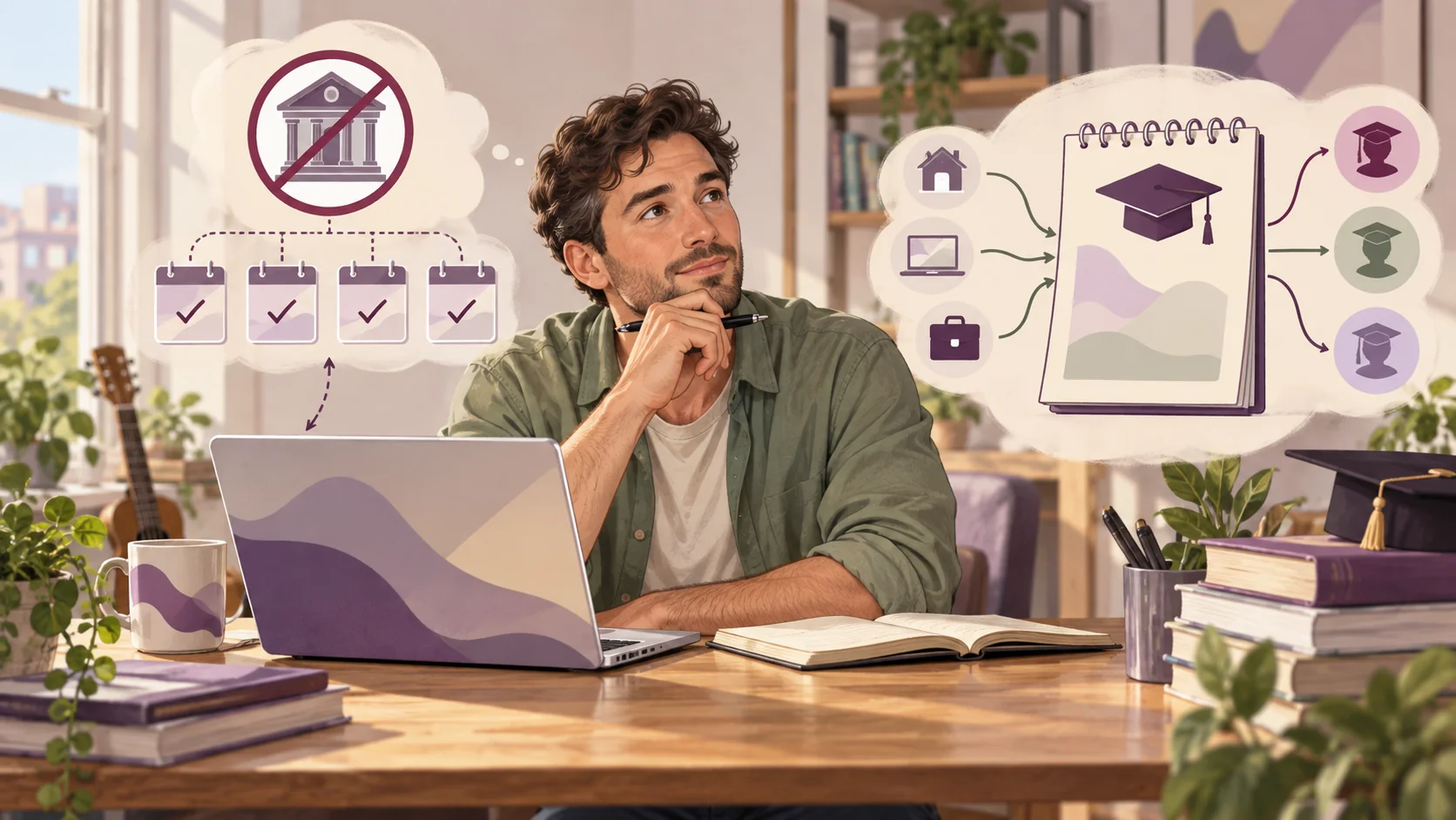 Editorial illustration: Student loan repayments and MTD: how the annual calculation works