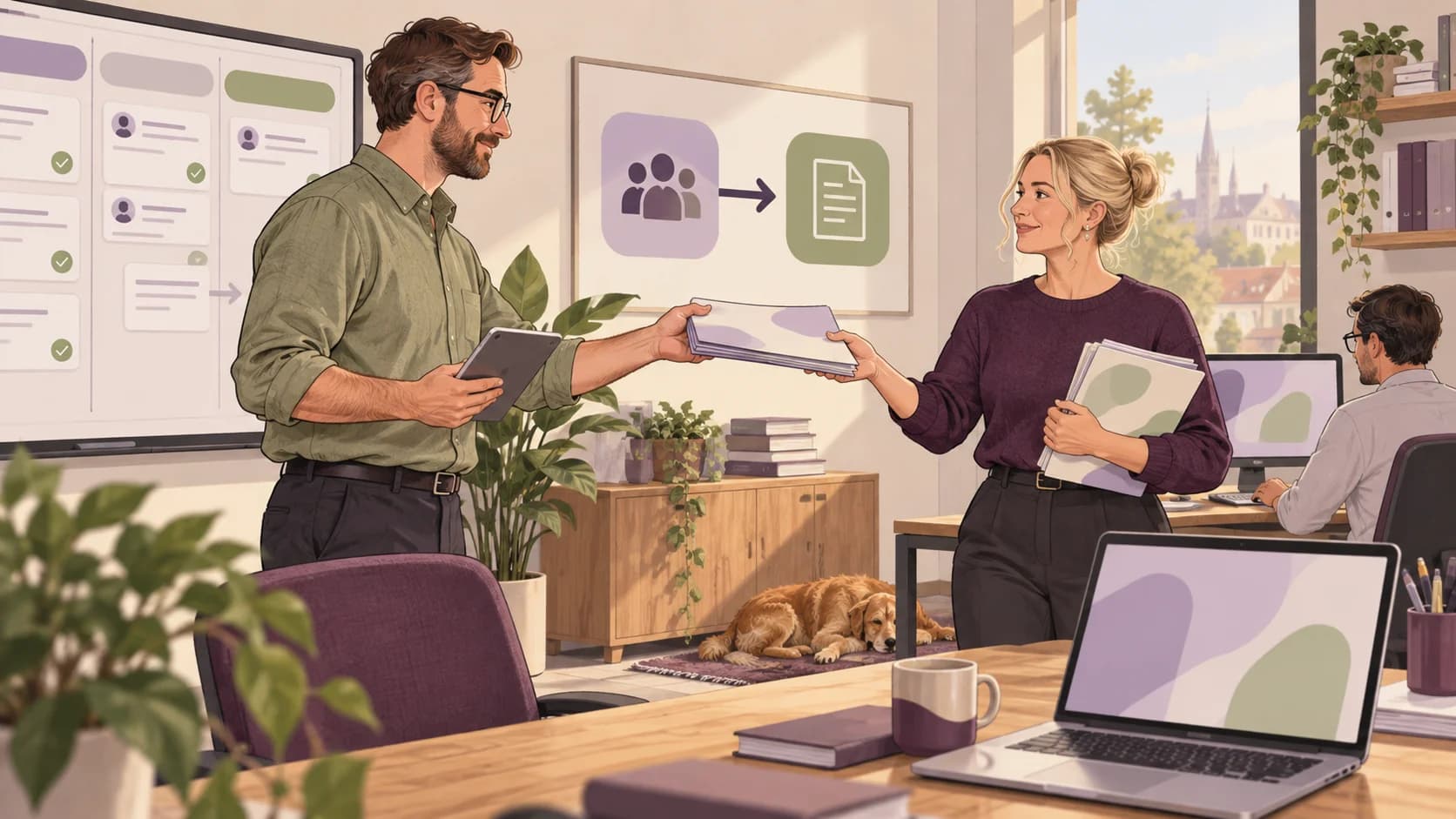 Editorial illustration: Planning a practice workflow around Karbon and Avona