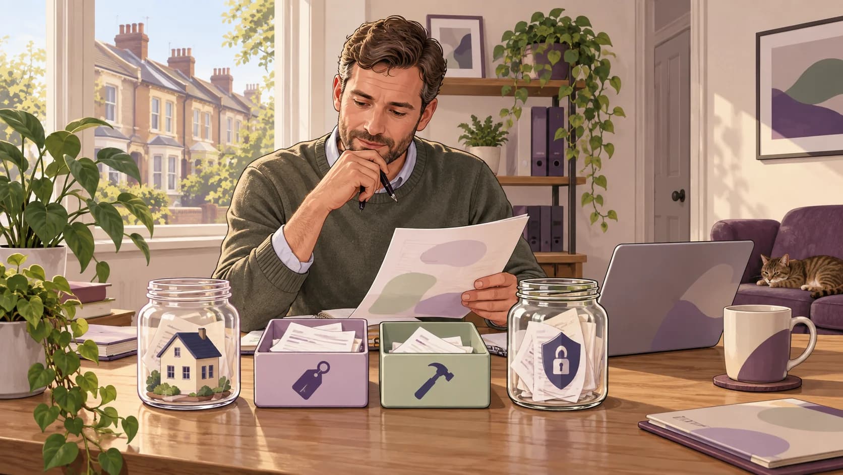 Editorial illustration: Tenant deposits and letting-agent fees: explaining gross and net rent