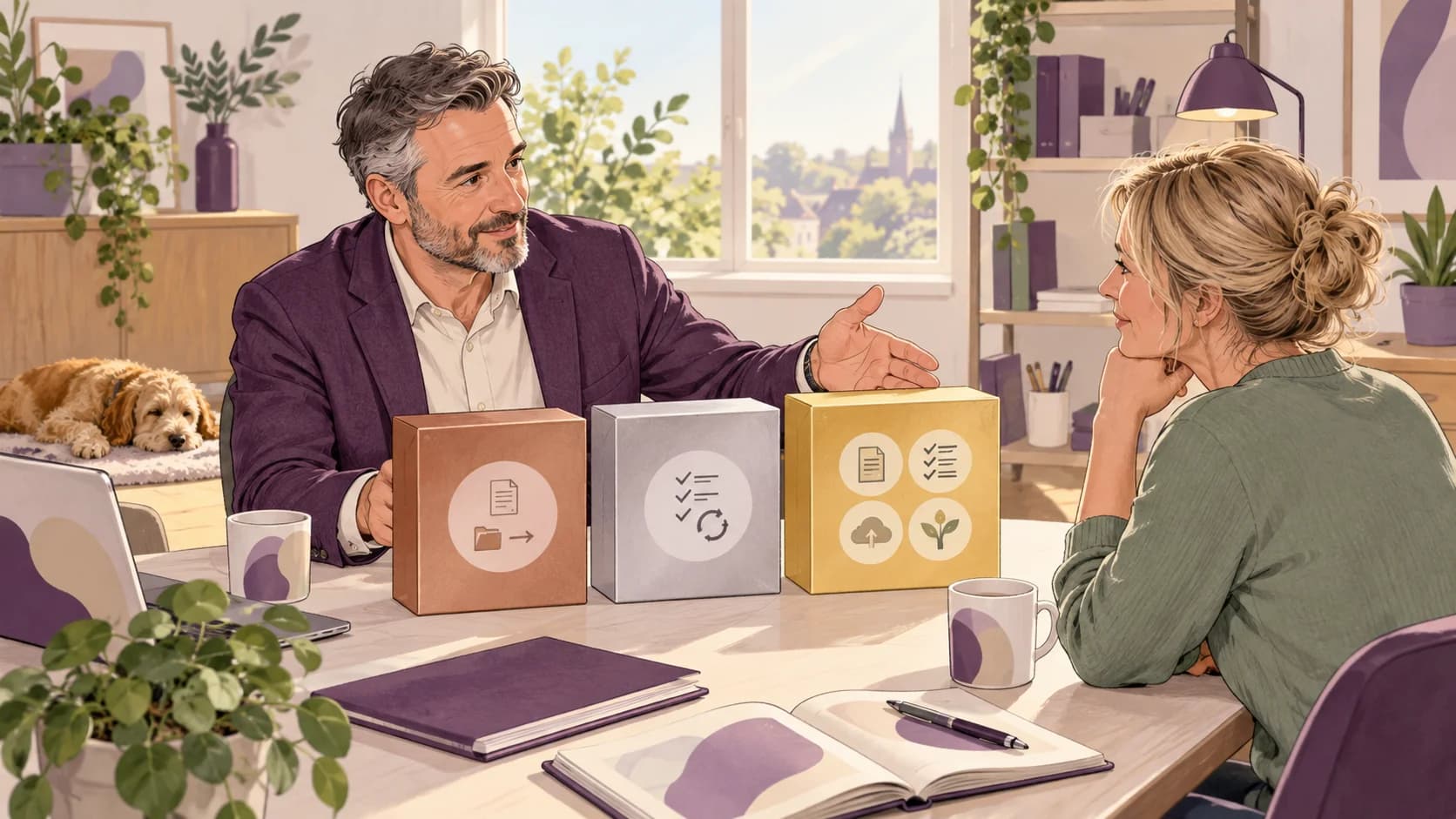 Editorial illustration: Packaging MTD practice services: defining Bronze, Silver and Gold scopes