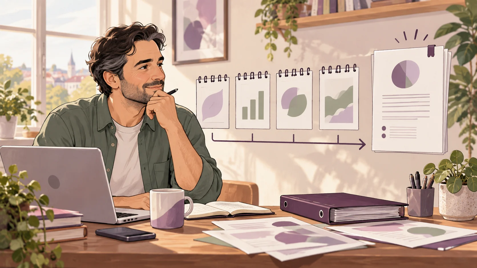 Editorial illustration: Quarterly MTD updates and the annual return: what each stage does