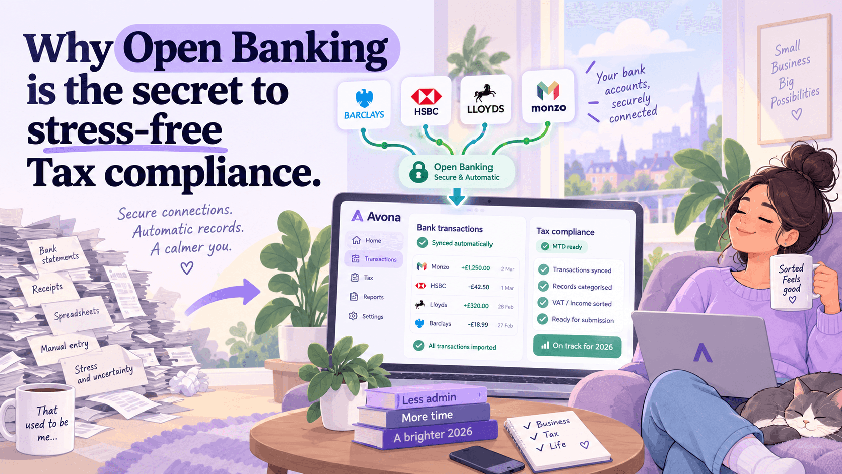 Illustration accompanying “Why Open Banking is the secret to stress-free tax compliance.”