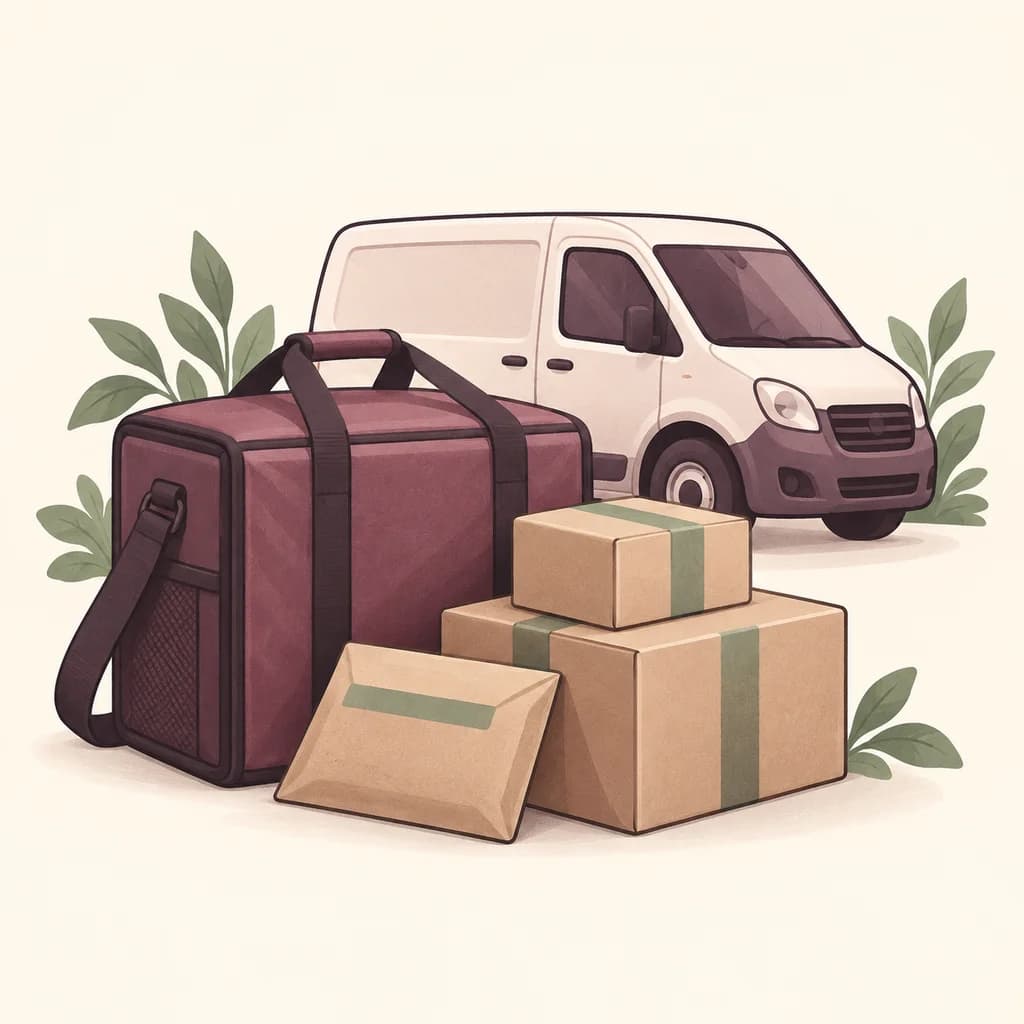 Illustration for couriers and delivery drivers